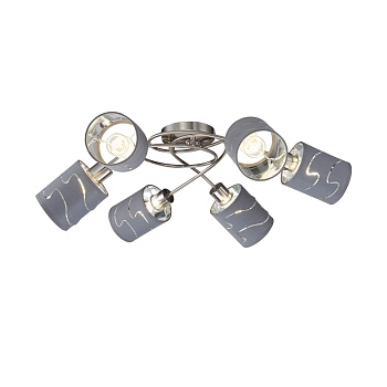 Потолочный светильник 6*E14 60Вт Никель IP20 Joell FR5001CL-06N Freya