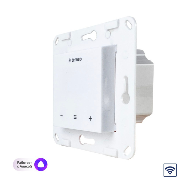 Терморегулятор Terneo SX для рамки Livolo с сенс.упр., Wi-Fi, внешний датчик температуры Терморегулятор Terneo SX для рамки Livolo с сенс.упр., Wi-Fi, внешний датчик температуры