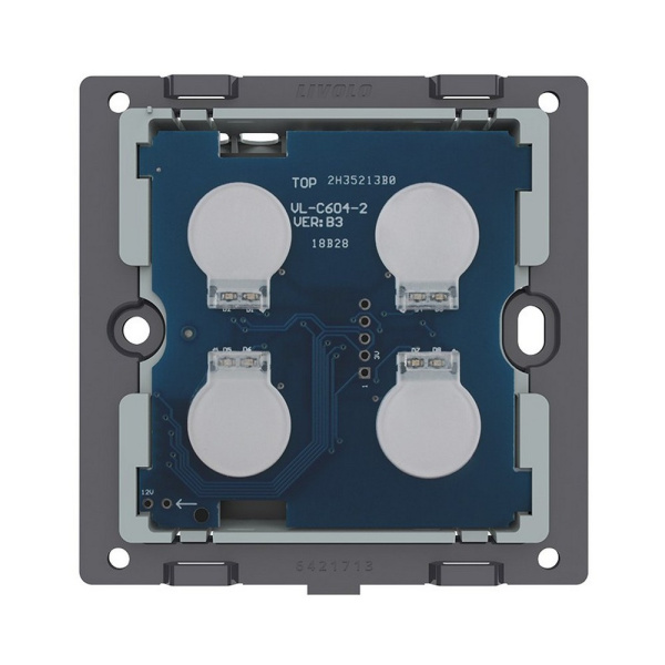 Четырехклавишный сенсорный выключатель UK стандарт (механизм) Livolo