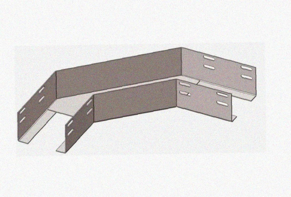 Лоток угловой перфорированный КГ 200х100-90 УТ1,5 оцинкованный лист S0,8 мм