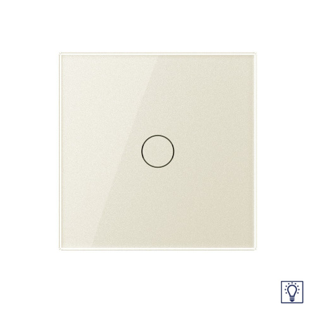 Одноклавишный сенсорный Адаптивный диммер 1 пост, цвет жемчужный Livolo