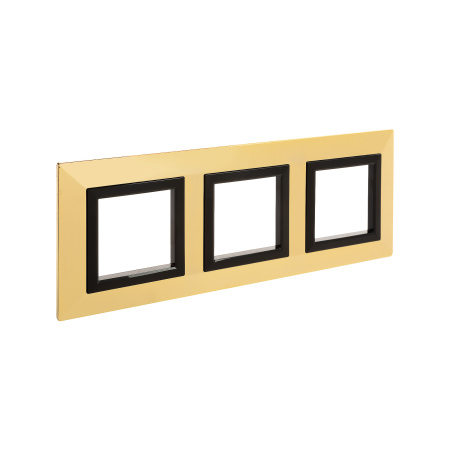 Рамка из металла, "Avanti", золотая, 3 поста (6 мод.) DKC