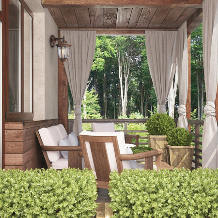 Светильник садово-парковый Feron PL6302 шестигранный на стену вниз 60W 230V E27, черное золото