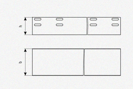 Лоток глухой ЛМГ 500х200х2000 УТ1,5, оцинкованный лист, S1,5