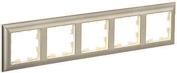 BRITE Рамка 5-мест. РУ-5-Бр беж./шамп. IEK