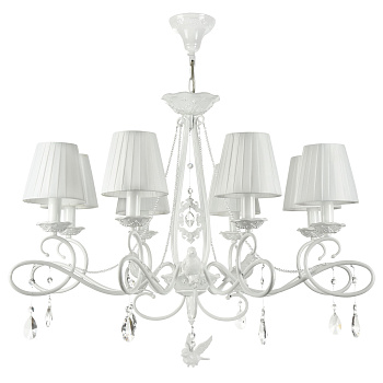 Люстра 8*E14 40Вт Жемчужный белый IP20 Passarinho ARM001-08-W Maytoni