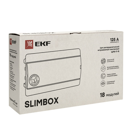 Щит распределительный ЩРВ-П-18 "SlimBox" белая дверца IP41 PROxima EKF