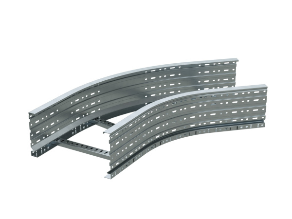 Угол лестничный 90 градусов 150x400 R=600 мм, горячий цинк DKC