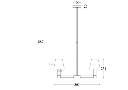 Подвесной светильник 5*E14 40Вт Черный IP20 Tet-a-tet MOD104PL-05B Maytoni