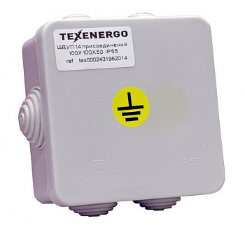 Шина уравнивания потенциалов ШДУП (14 присоединений 100х100х50 IP55)