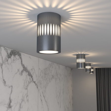 Накладной светодиодный светильник с подсветкой 7Вт 4200К графит IP20 (a053601) Elektrostandard