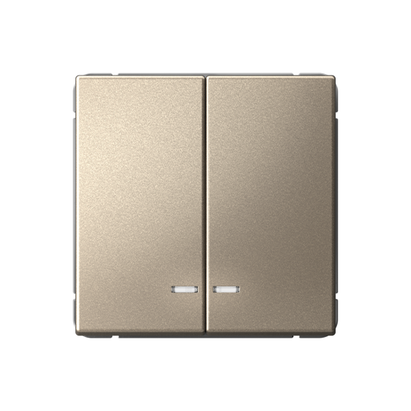 ARTGALLERY 2-клавишный ВЫКЛЮЧАТЕЛЬ с подсветкой, сх.5а, 10АХ, механизм, ШАМПАНЬ Systeme Electric