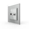 Розетка ТВ/Спутниковая SAT Серая Livolo
