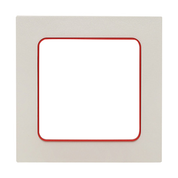 Стокгольм Рамка 1-местная белая с линией цвета красный EKF