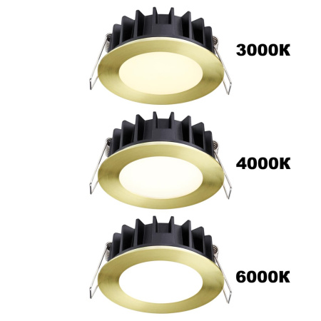 Встр.св/д св-к с перекл.цвет.темп.IP20 LED 3000К/4000К/6000К 20W 220V бронза светлая LANTE NOVOTECH