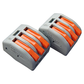 Клемма универсальная монтажная GTER2-03-BL5 3-проводная, рычажная, 0,08-4мм2 General 