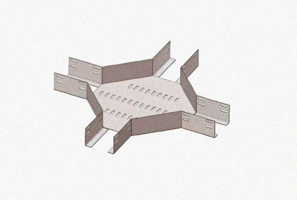 Лоток крестообразный глухой КМГ 100х100 УТ1,5, оцинкованный лист S1,5