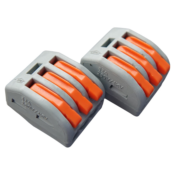 Клемма универсальная монтажная GTER2-03-BL5 3-проводная, рычажная, 0,08-4мм2 General 