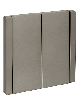 FORTE&PIANO Выключатель 2-клавишный проходной 10А FP507 сталь IEK