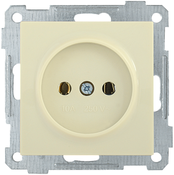 Розетка без з/з РС10-1-0-Б 10А BOLERO кремовый IEK