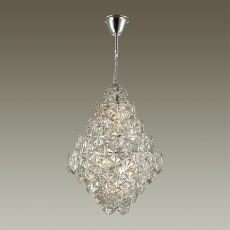 Люстра E14 10*40W TALERTI хром/прозрачный/стекло B ODEON LIGHT