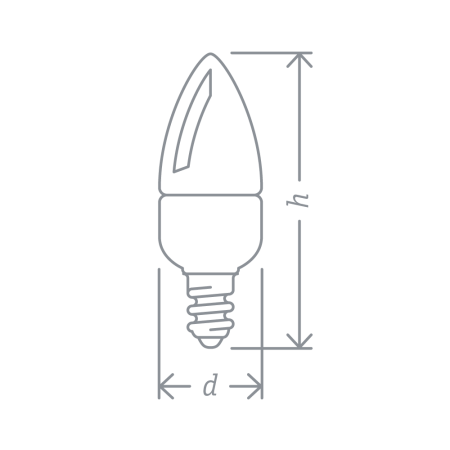 Лампа светодиодная LED свеча 5W Е14 2700К Navigator