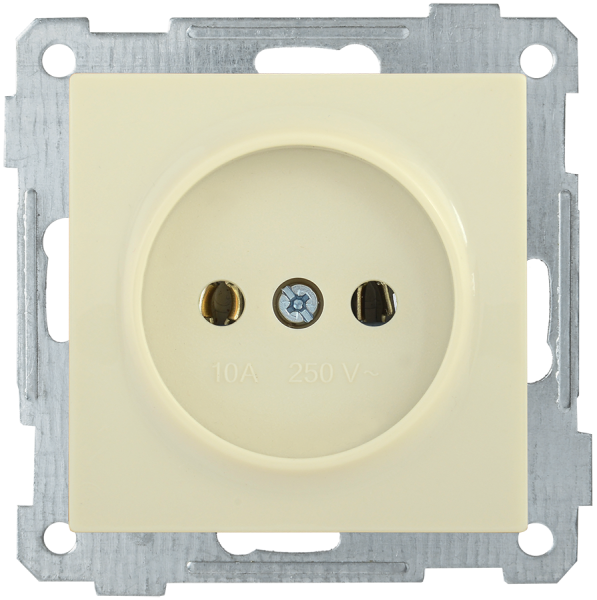 Розетка без з/з РС10-1-0-Б 10А BOLERO кремовый IEK