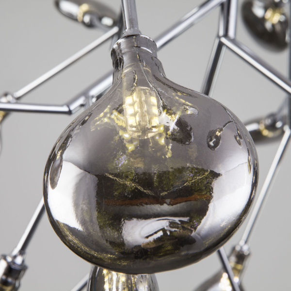 Подвесная люстра с плафонами 45*G4 3Вт хром IP20 Lamella (555 хром / дымчатый) Bogate's