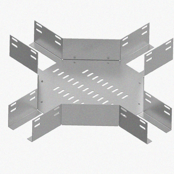 Лоток крестообразный перфорированный КМ 100х80 УТ1,5, оцинкованный лист S1,5