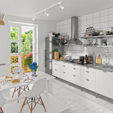 Св/д св-к Feron AL111 трековый 1ф на шинопровод 12W 4000K 35 градусов белый с хром рамкой