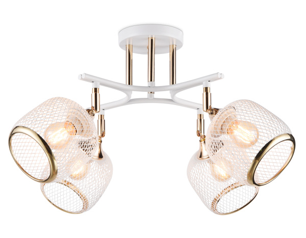 Светильник потолочный TR80175/4 WH/FGD белый/золото E27/4 max 40W D640*260 Ambrella Light