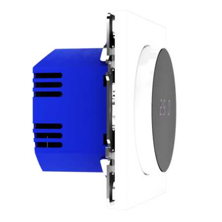 Терморегулятор электронный Voltum S70 с индикацией и датчиком, для теплого пола, (белый глянцевый)