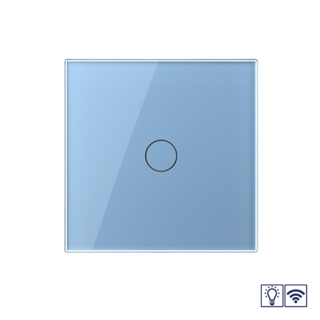 Сенсорный радиоуправляемый диммер 1 клавиша 1 пост Синий Livolo
