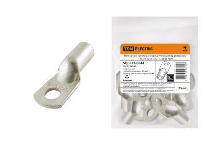 Наконечник кабельный медный луженый под опрессовку ТМЛ 95-12-16 ГОСТ 7386-80 TDM