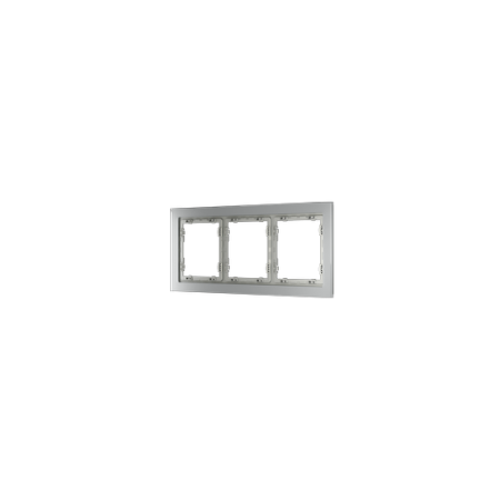 Рамка стеклянная Voltum S70 на 3 поста, (сталь, стекло)