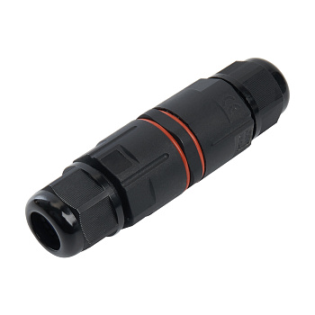 Соединитель-коннектор для проводов LD533, 3-контактный, с пружинным контактом, водонепроницаемый, черный STEKKER