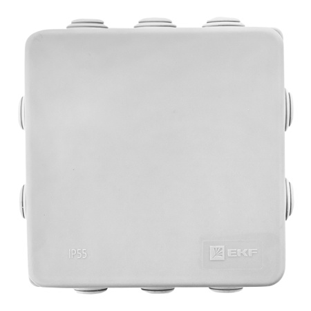 Коробка распределительная КМР-030-014 с крышкой (100х100х50), 10 мембранных вводов IP55 EKF