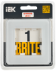 BRITE Рамка 1-мест. РУ-1-2-Бр стекло бел. RE IEK