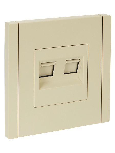 FORTE&PIANO Розетка компьютерная двойная RJ45 кат.6 FP434 ваниль IEK