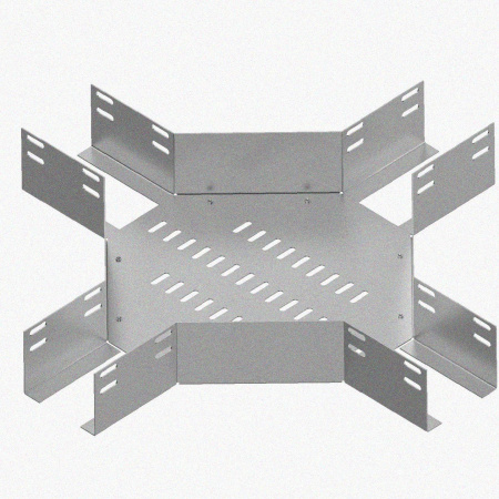 Лоток крестообразный глухой КМГ 200х80 УХЛ1, оцинкованный лист S1,0