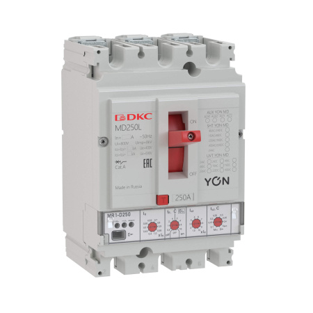Выключатель автоматический ВА YON MD160H-MR1 3П 160А 65кА Ir 0.4…1xIn Isd 1.5…10xIn DKC