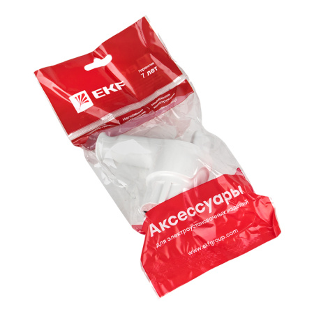 Вилка с кнопкой извлечения с/з белая 16А 250В EKF