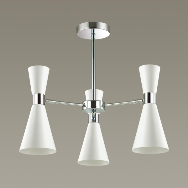 Люстра потолочная E14 3*60W 220V QUINN хром/матовый белый LUMION