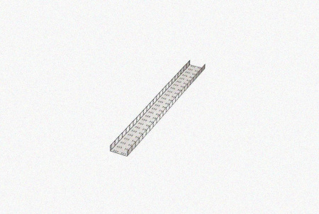 Лоток замковый перфорированный ЛМЗ 200х200х2000 УТ1,5, оцинкованный лист, S1,5