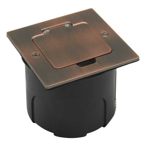 Donel Лючок 2 мод. (1 мод. 45х45 мм.), красная медь, IP44, (с уст. набором)