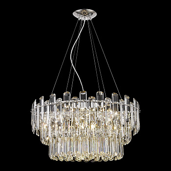 Люстра подвесная Никель/Прозрачный E14 12*40Вт WE107.12.103 WERTMARK