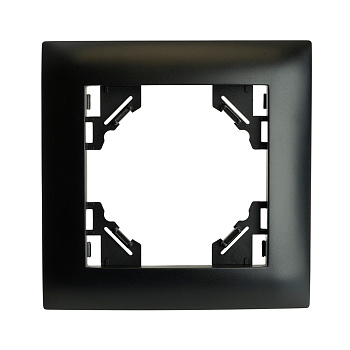 Рамка 1-местная, горизонтальная, STEKKER, PFR00-9011-03, серия Эрна Элегант, черный