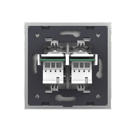 Розетка телефон двойная Серая Livolo