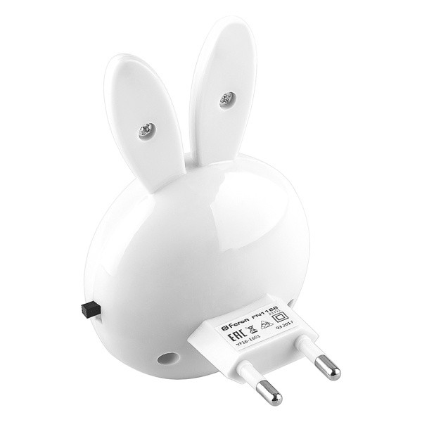 Светильник ночник Feron FN1168 0.5W 220V, белый