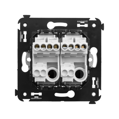 Кнопка двухклавишная в стену, "Avanti", "Белое облако" DKC